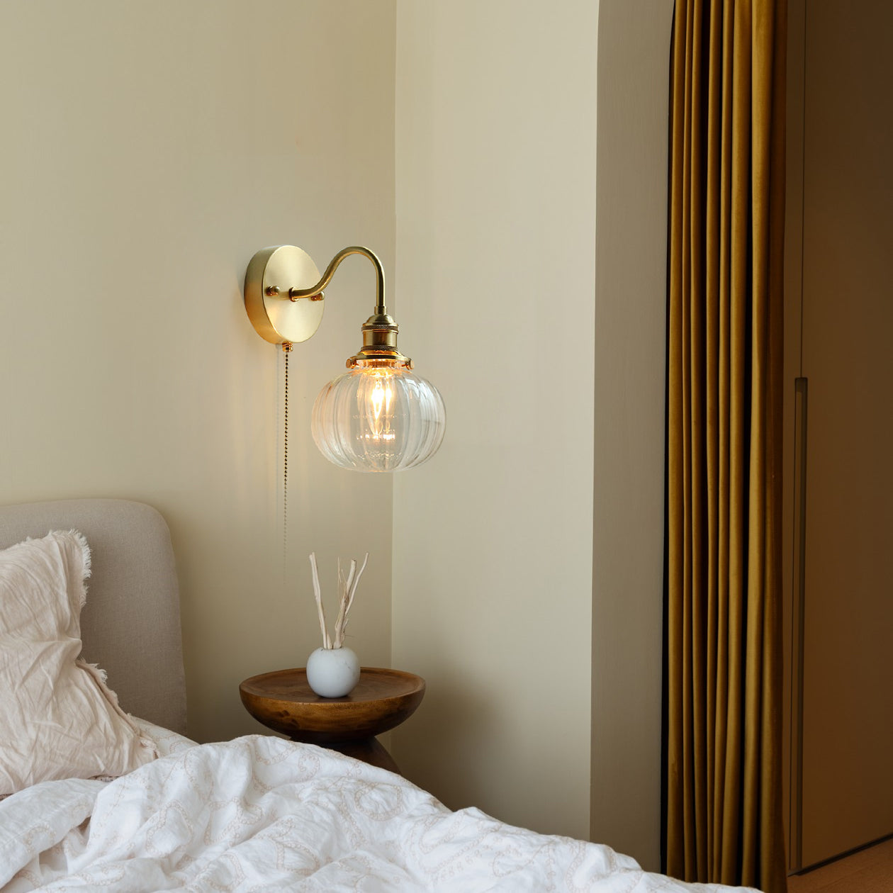 June Vintage Glass Wall Sconce
