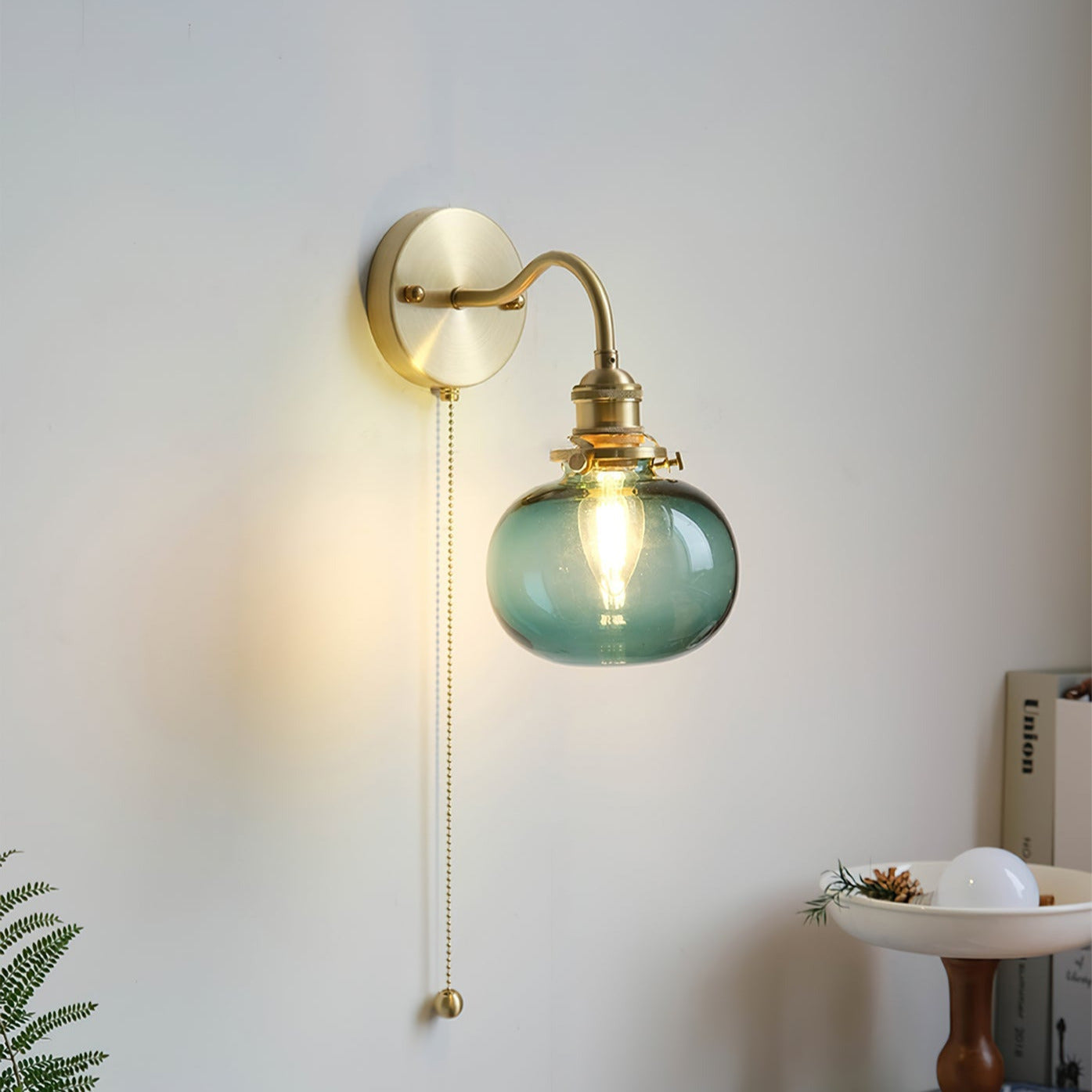 June Vintage Glass Wall Sconce