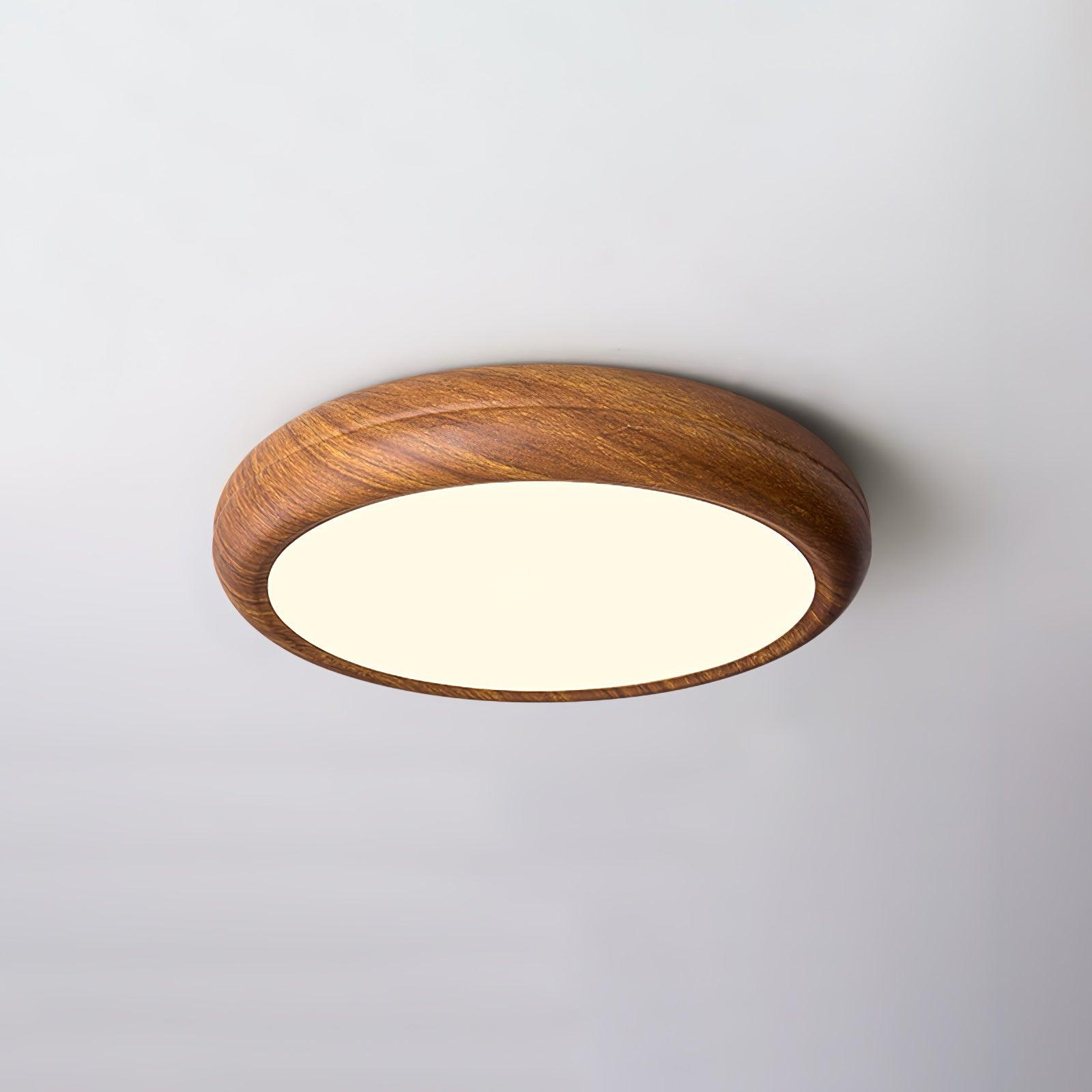 Grena Wood Grain Round Ceiling Light