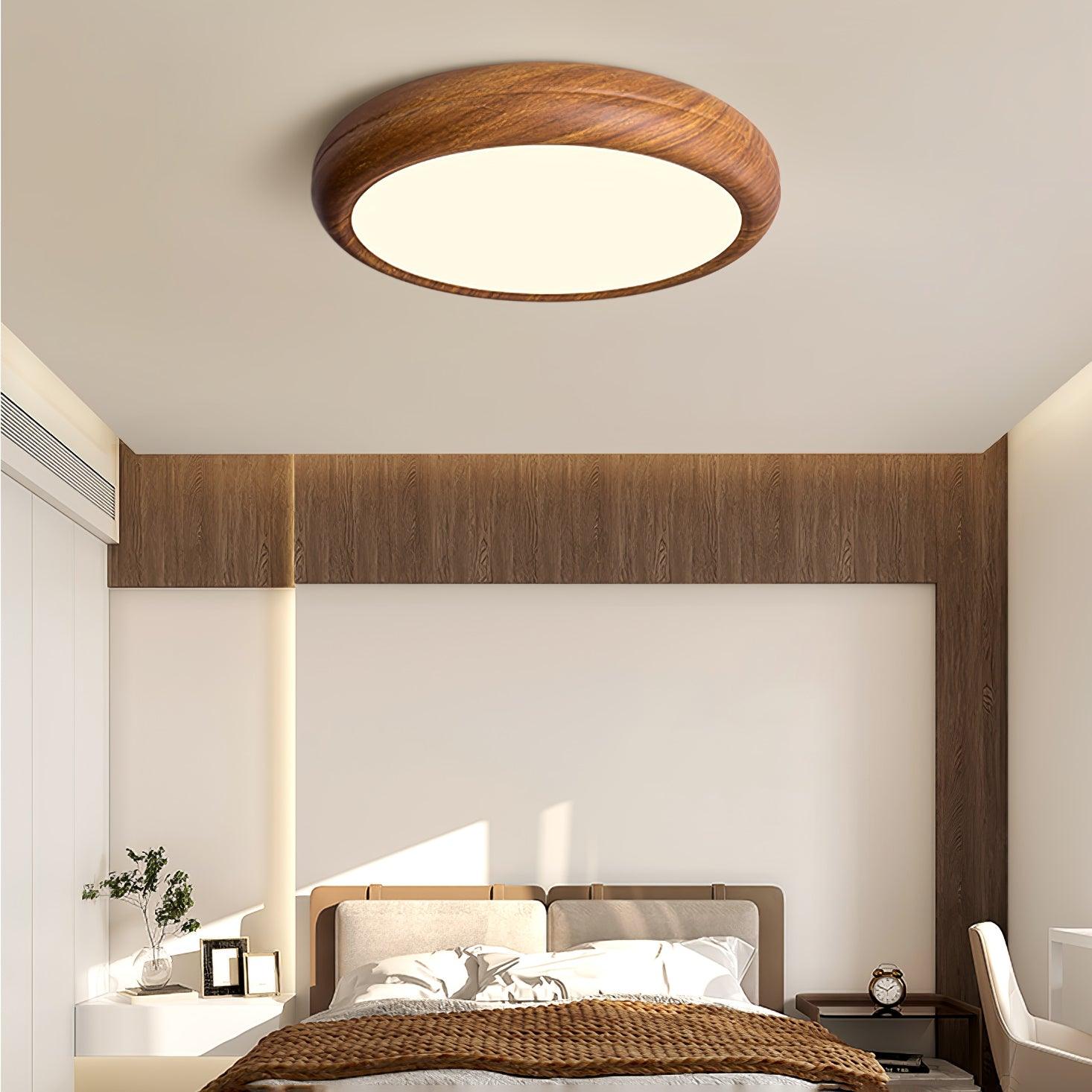 Grena Wood Grain Round Ceiling Light