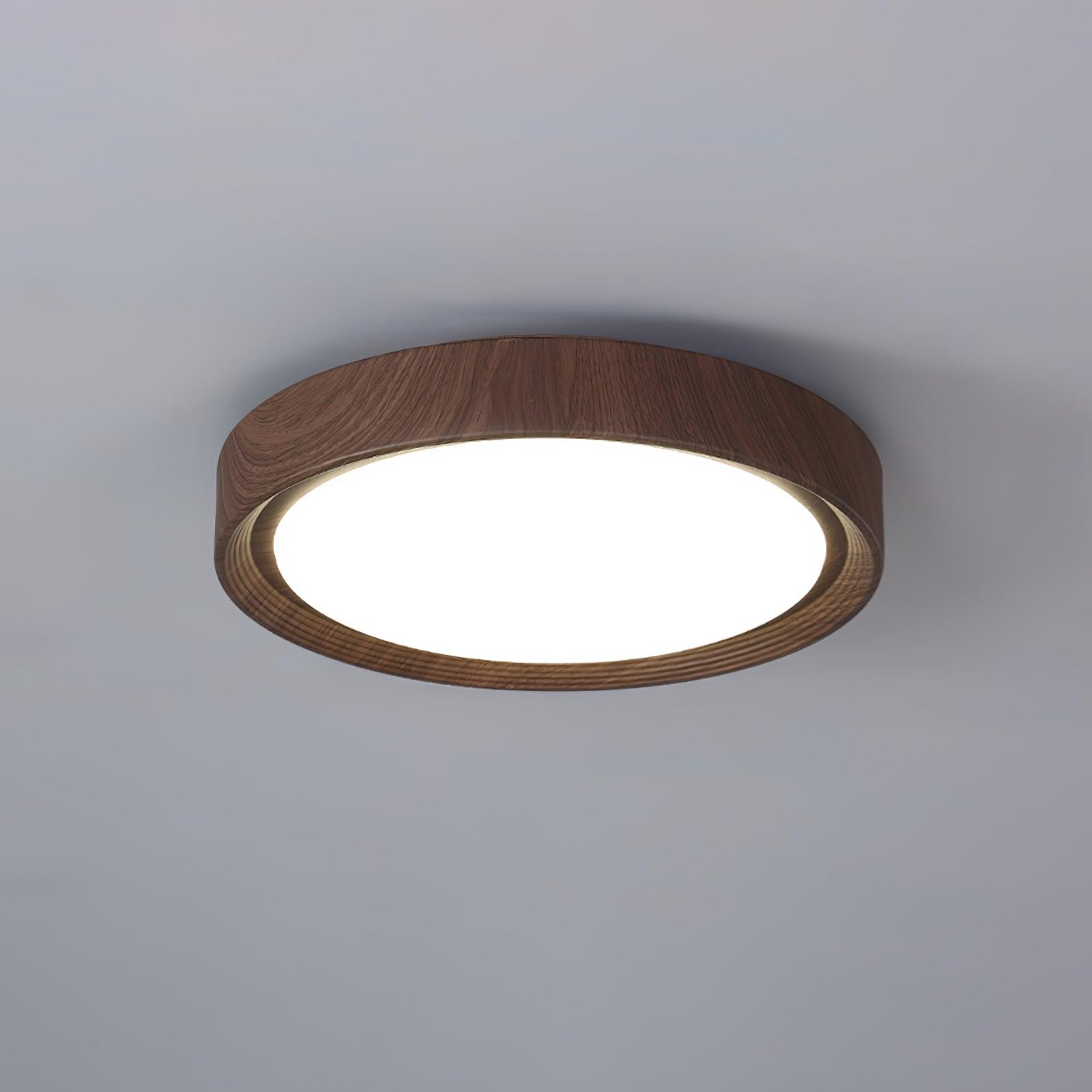 Grena Wood Grain Round Ceiling Light