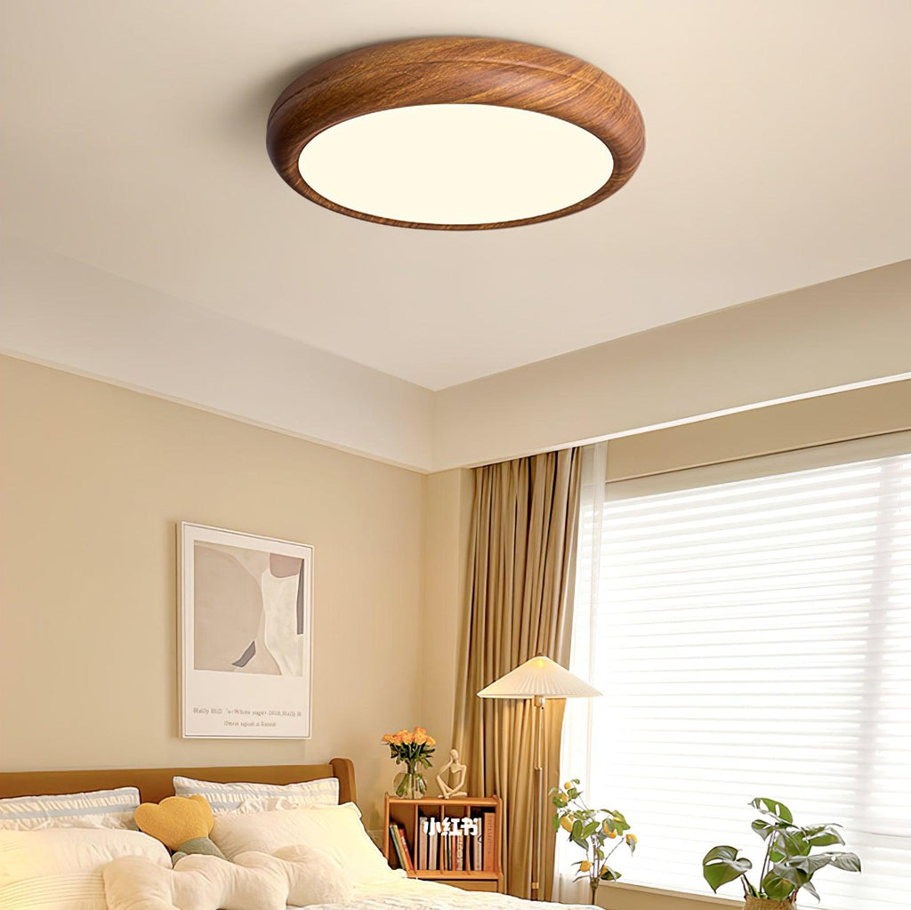 Grena Wood Grain Round Ceiling Light
