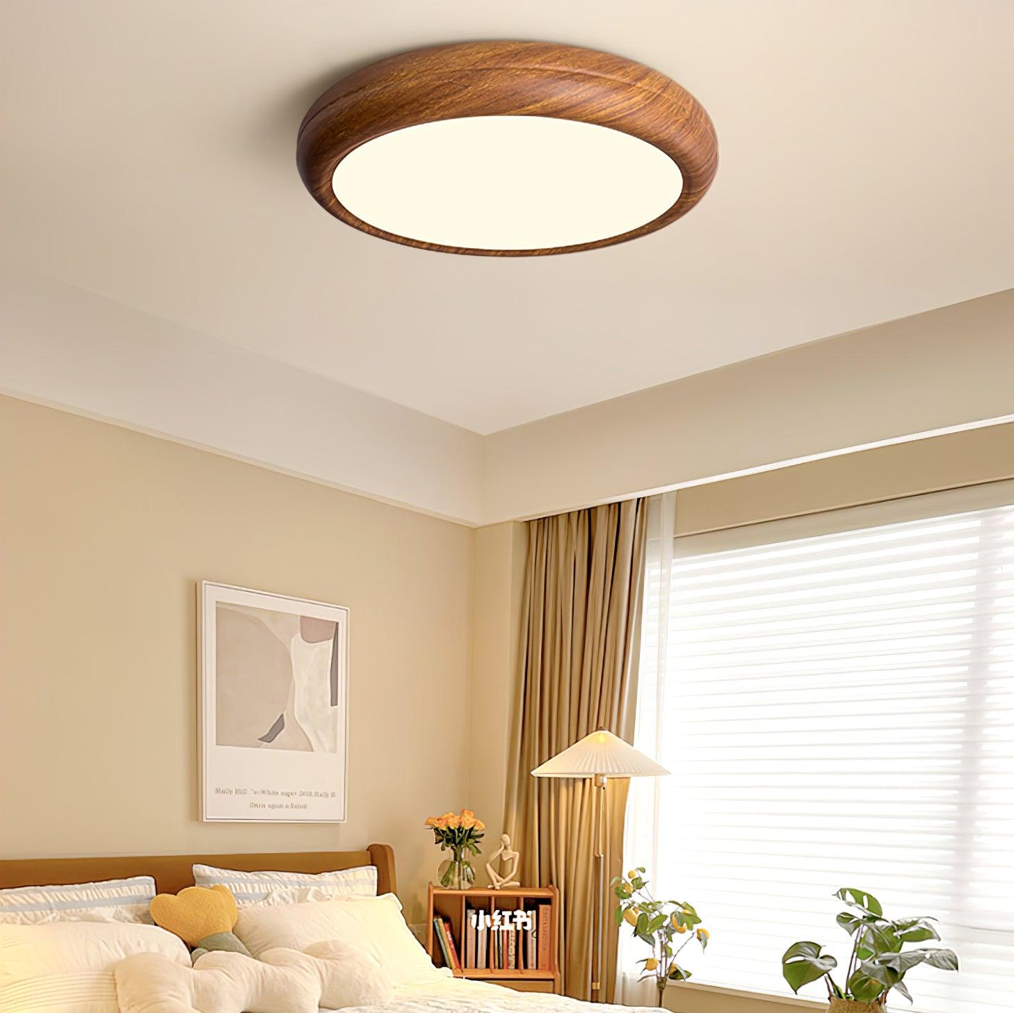 Grena Wood Grain Round Ceiling Light