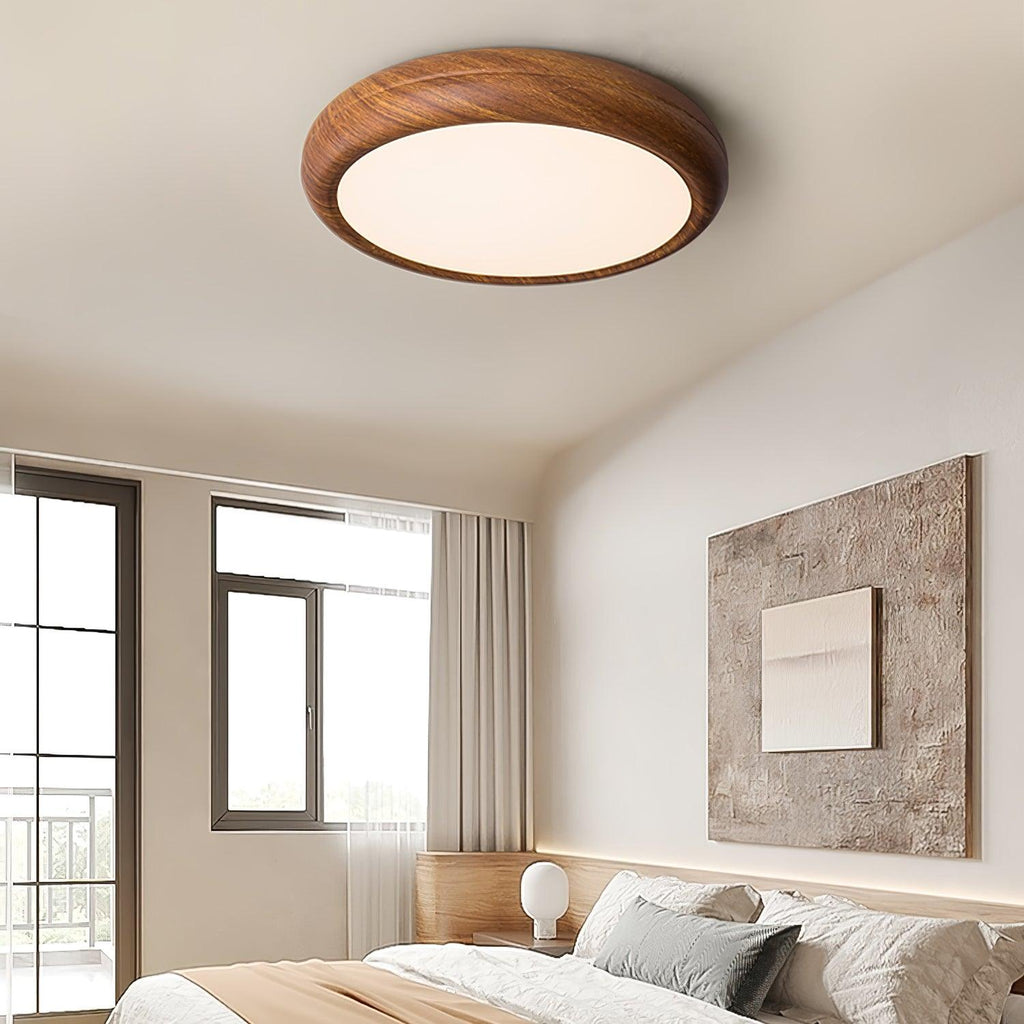Grena Wood Grain Round Ceiling Light