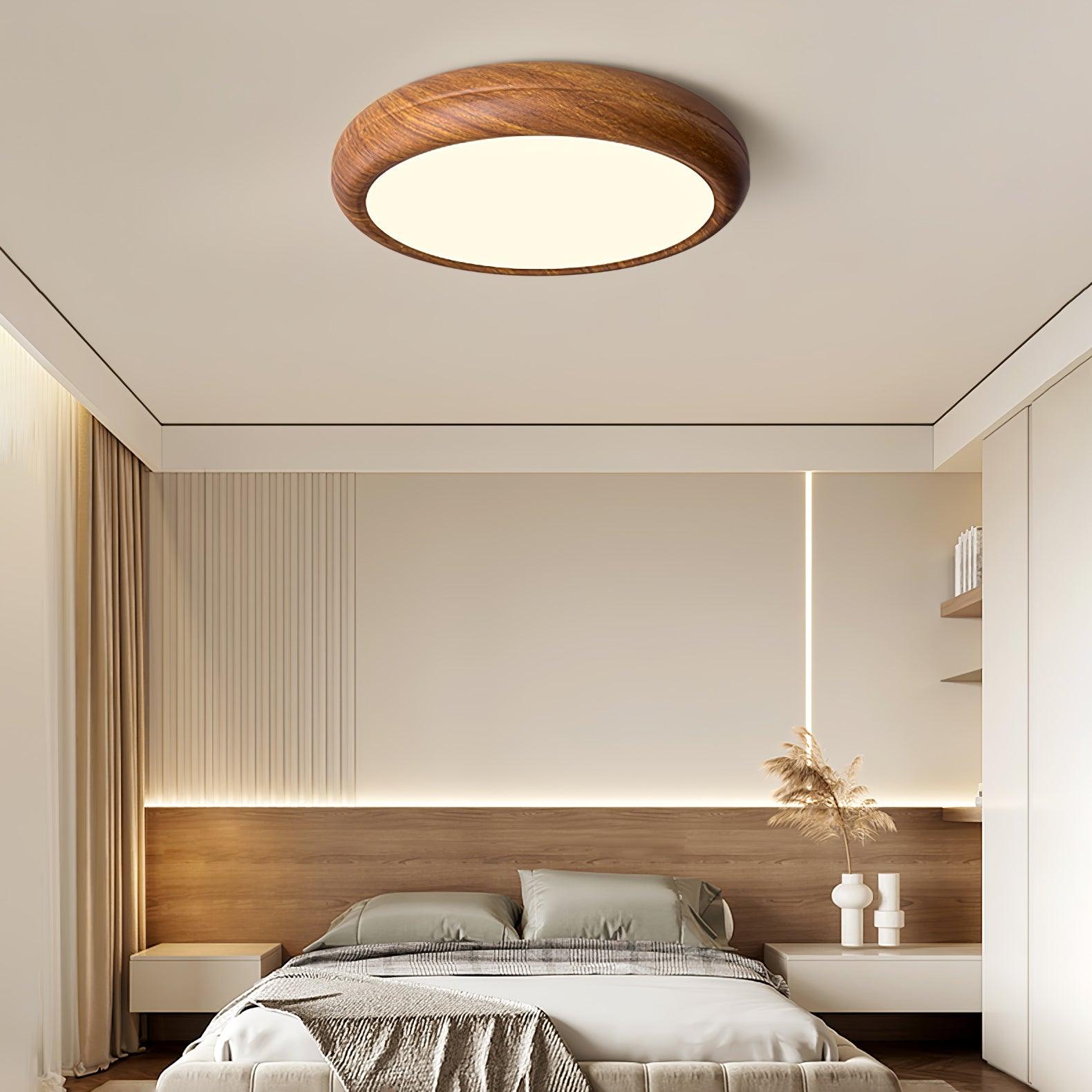Grena Wood Grain Round Ceiling Light