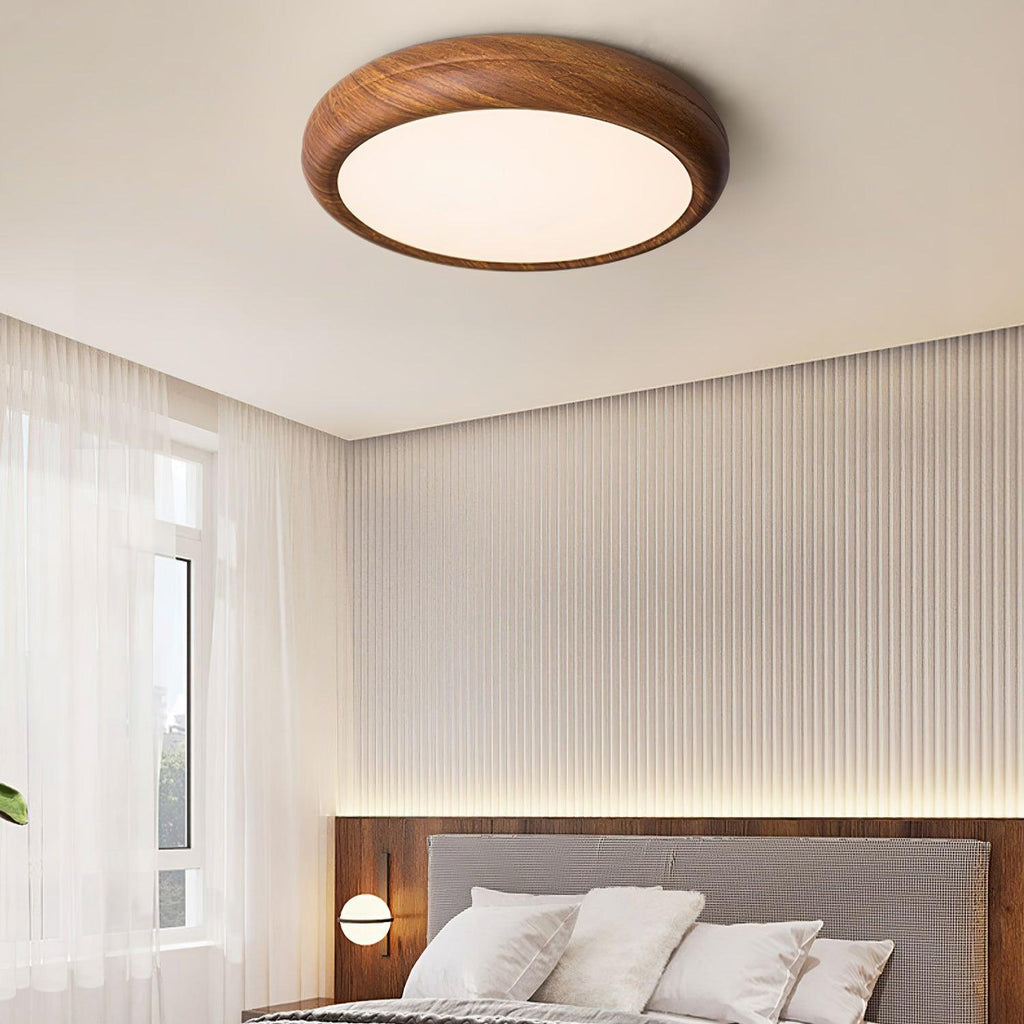 Grena Wood Grain Round Ceiling Light