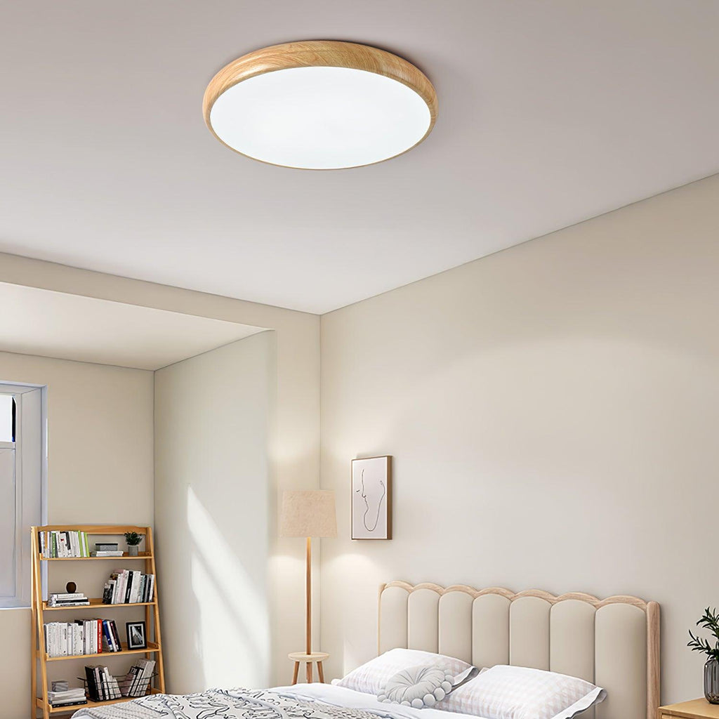 Grena Wood Grain Round Ceiling Light