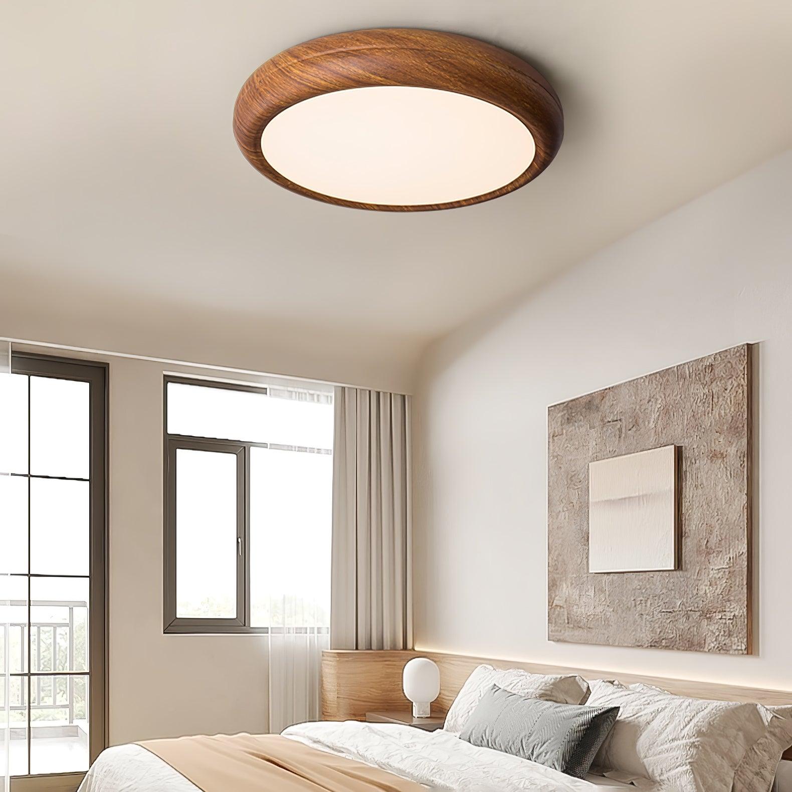 Grena Wood Grain Round Ceiling Light
