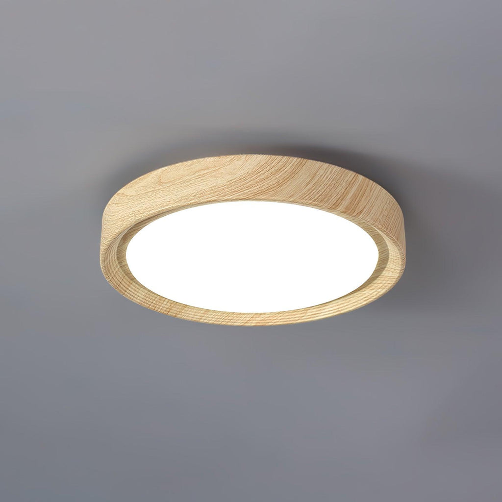 Grena Wood Grain Round Ceiling Light