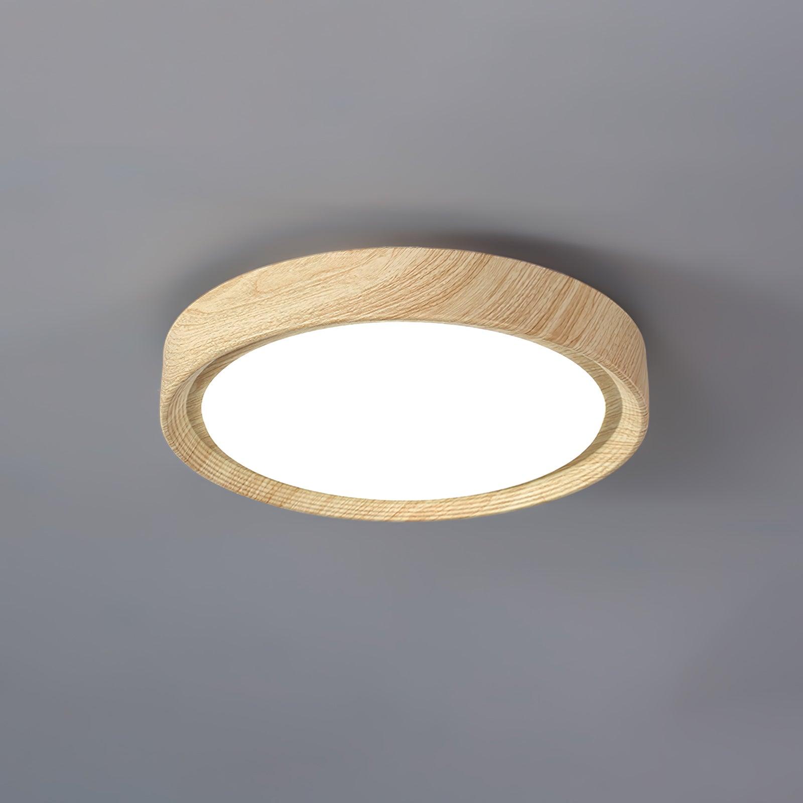 Grena Wood Grain Round Ceiling Light