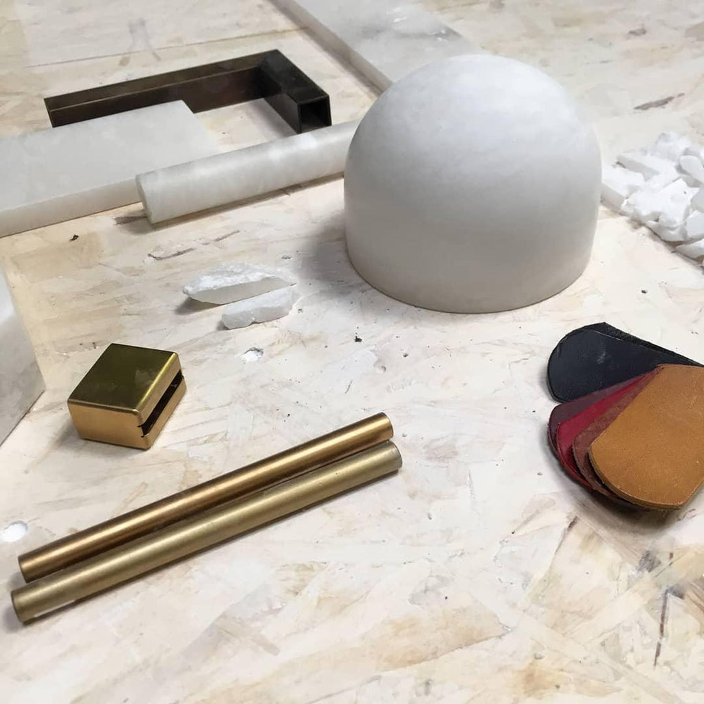 Strata Alabaster Capsule-Shape Pendant Light