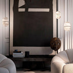 Strata Alabaster Capsule-Shape Pendant Light