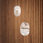 Strata Alabaster Capsule-Shape Pendant Light