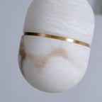 Strata Alabaster Capsule-Shape Pendant Light