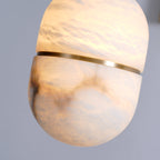 Strata Alabaster Capsule-Shape Pendant Light
