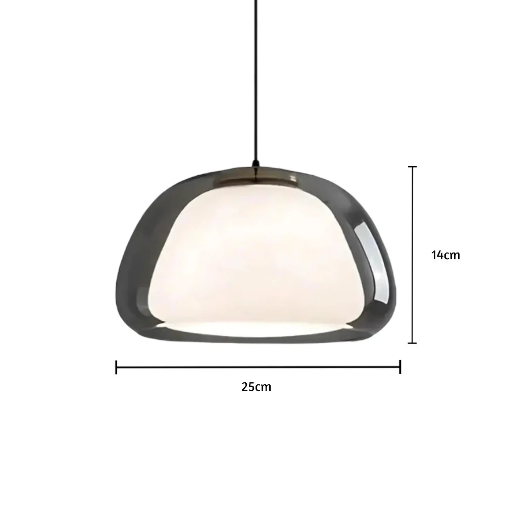 Zephyra Crystalline Dome Glass Pendant Light