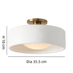 Zora Minimalist Porcelain Mount Ceiling Light