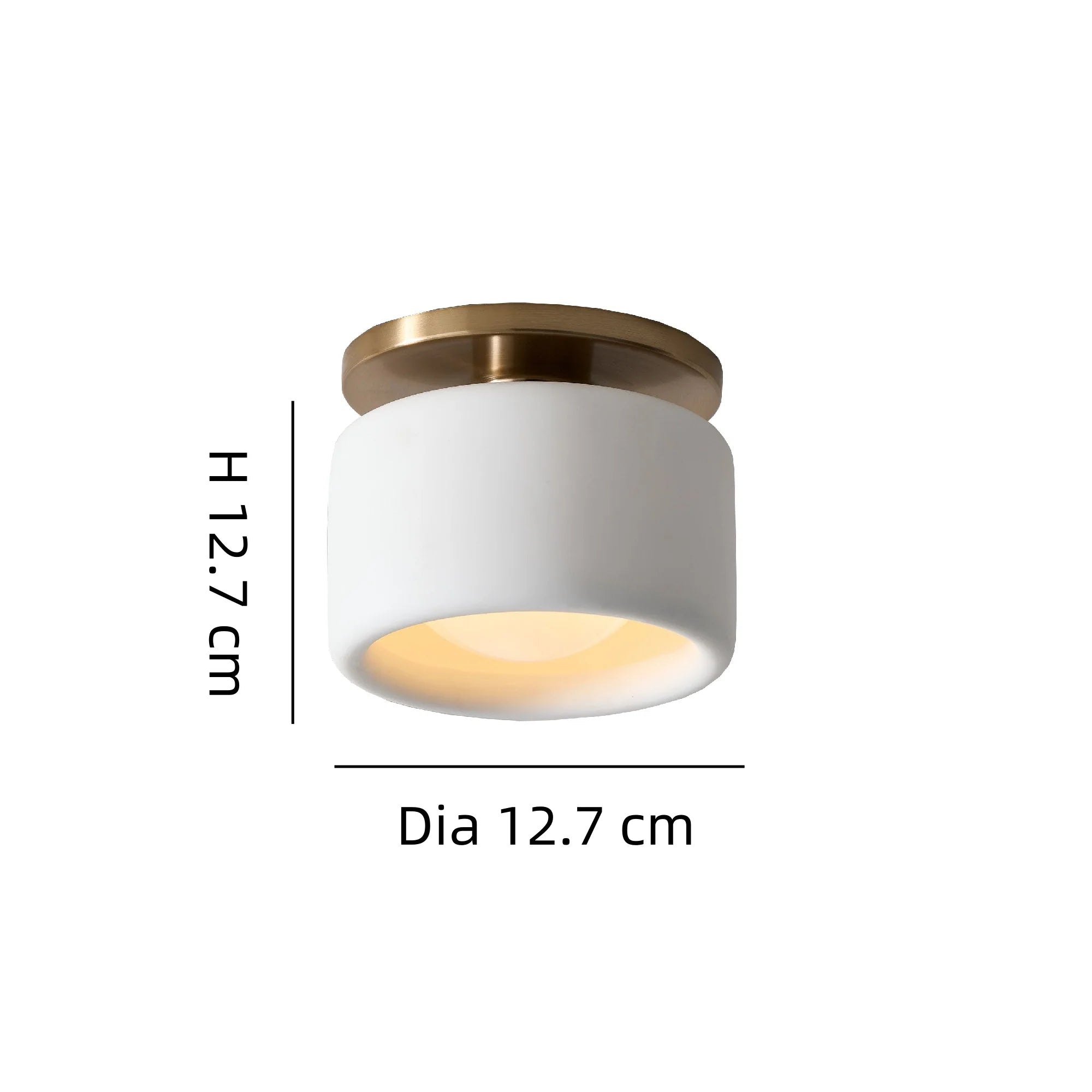 Zora Minimalist Porcelain Mount Ceiling Light