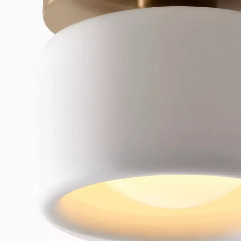 Zora Minimalist Porcelain Mount Ceiling Light