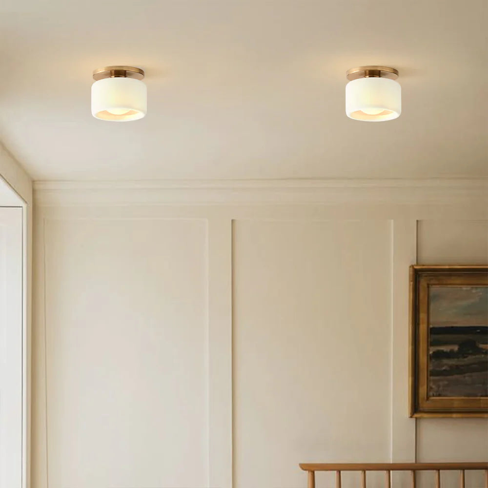 Zora Minimalist Porcelain Mount Ceiling Light