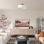 Zora Minimalist Porcelain Mount Ceiling Light