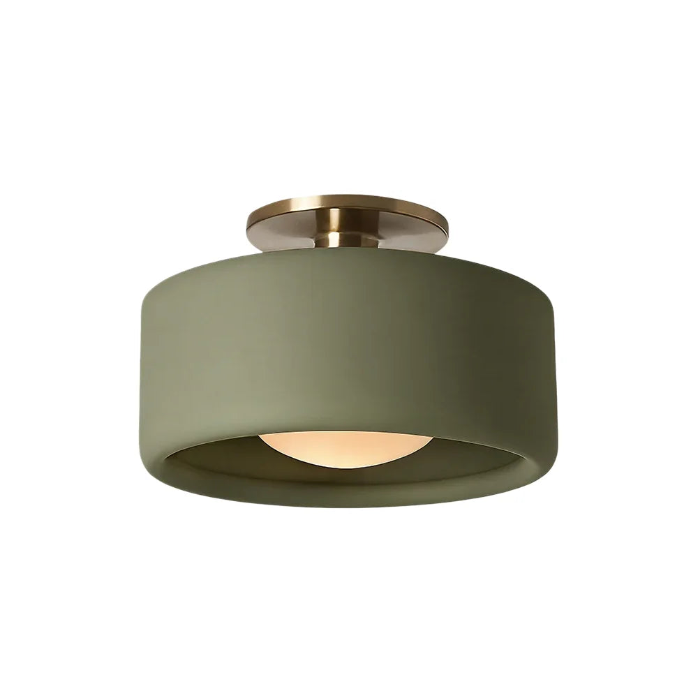 Zora Minimalist Porcelain Mount Ceiling Light