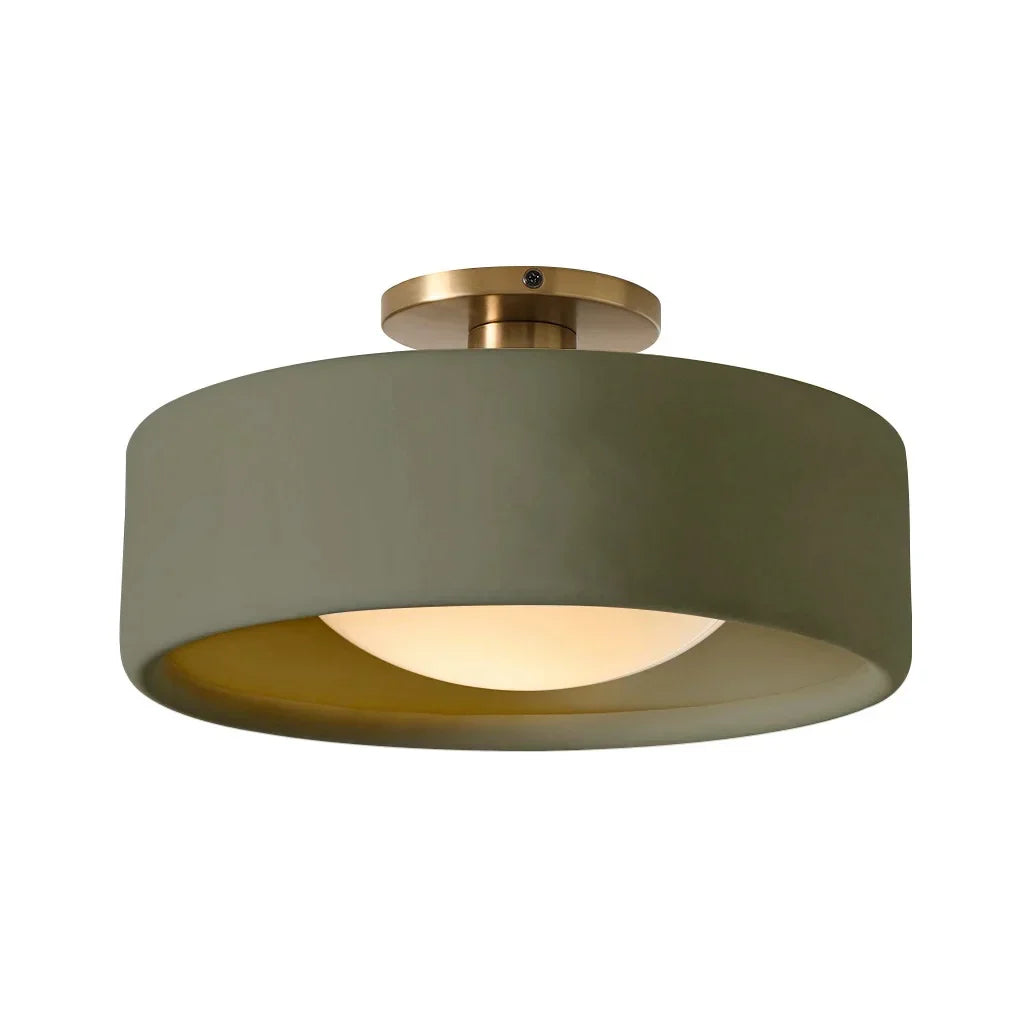 Zora Minimalist Porcelain Mount Ceiling Light