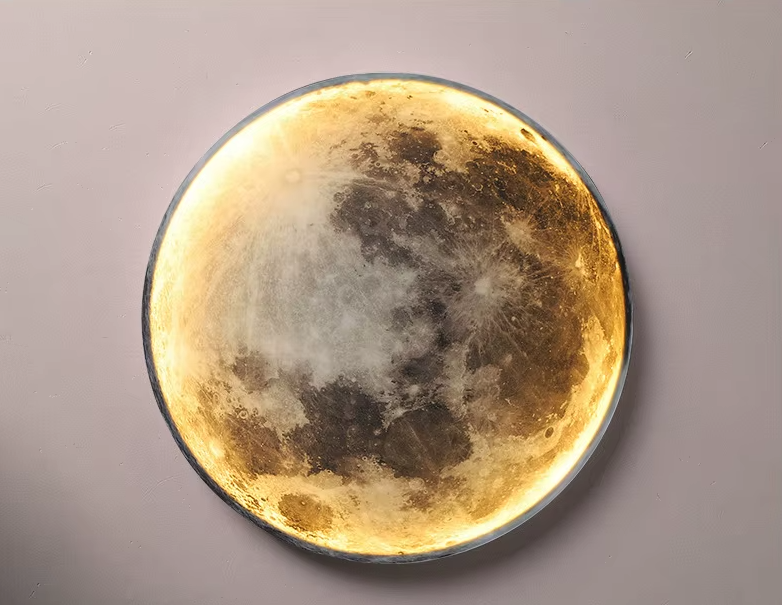 Decorative LED Wall Lamp in the Shape of a Moon