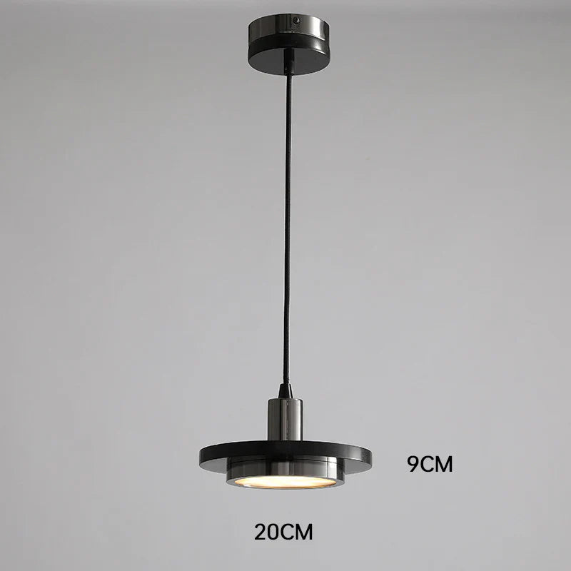 Modern Hanging Lamp with Marble Style Detail
