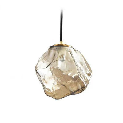 Modern Pendant Lamp with Irregular Glass Shade