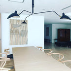 Black Ceiling Lamp with Rotating Arms – Modern Design