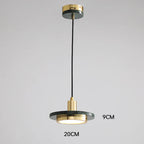 Modern Hanging Lamp with Marble Style Detail