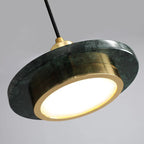 Modern Hanging Lamp with Marble Style Detail