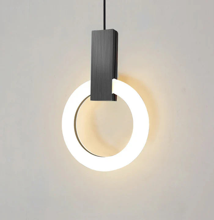 Modern LED Pendant Lamp Gold Ring
