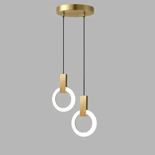 Modern LED Pendant Lamp Gold Ring