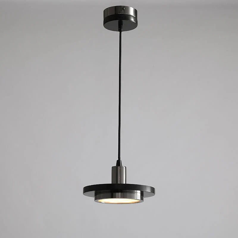 Modern Hanging Lamp with Marble Style Detail