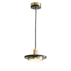 Modern Hanging Lamp with Marble Style Detail