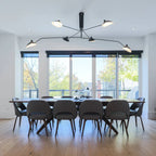 Black Ceiling Lamp with Rotating Arms – Modern Design
