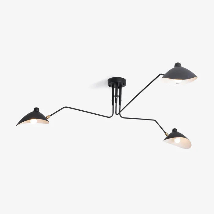 Black Ceiling Lamp with Rotating Arms – Modern Design