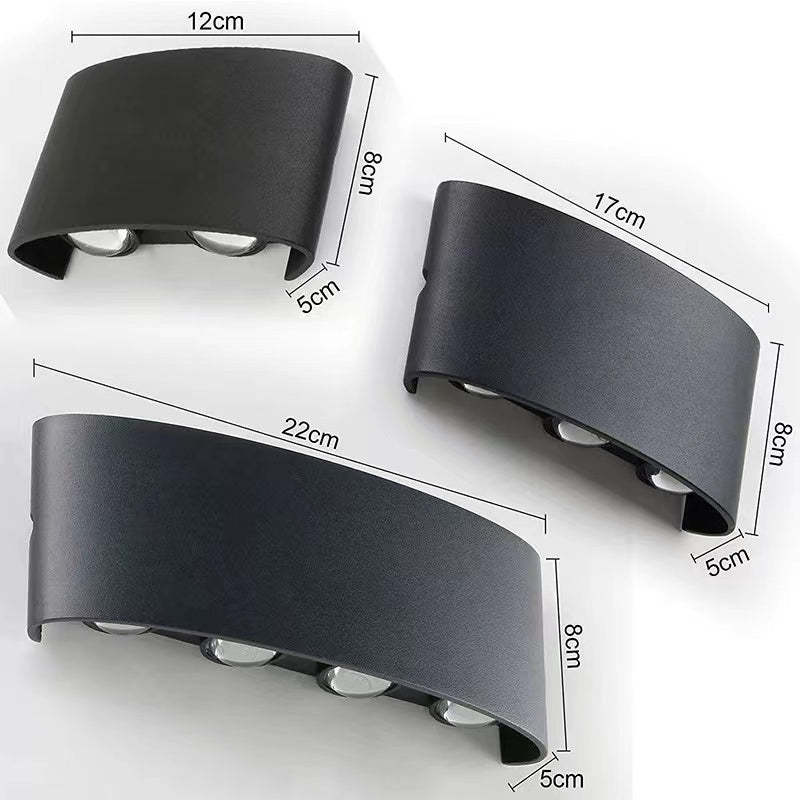 Tronix Modern Rectangular Wall Sconce Black/White. Corridor