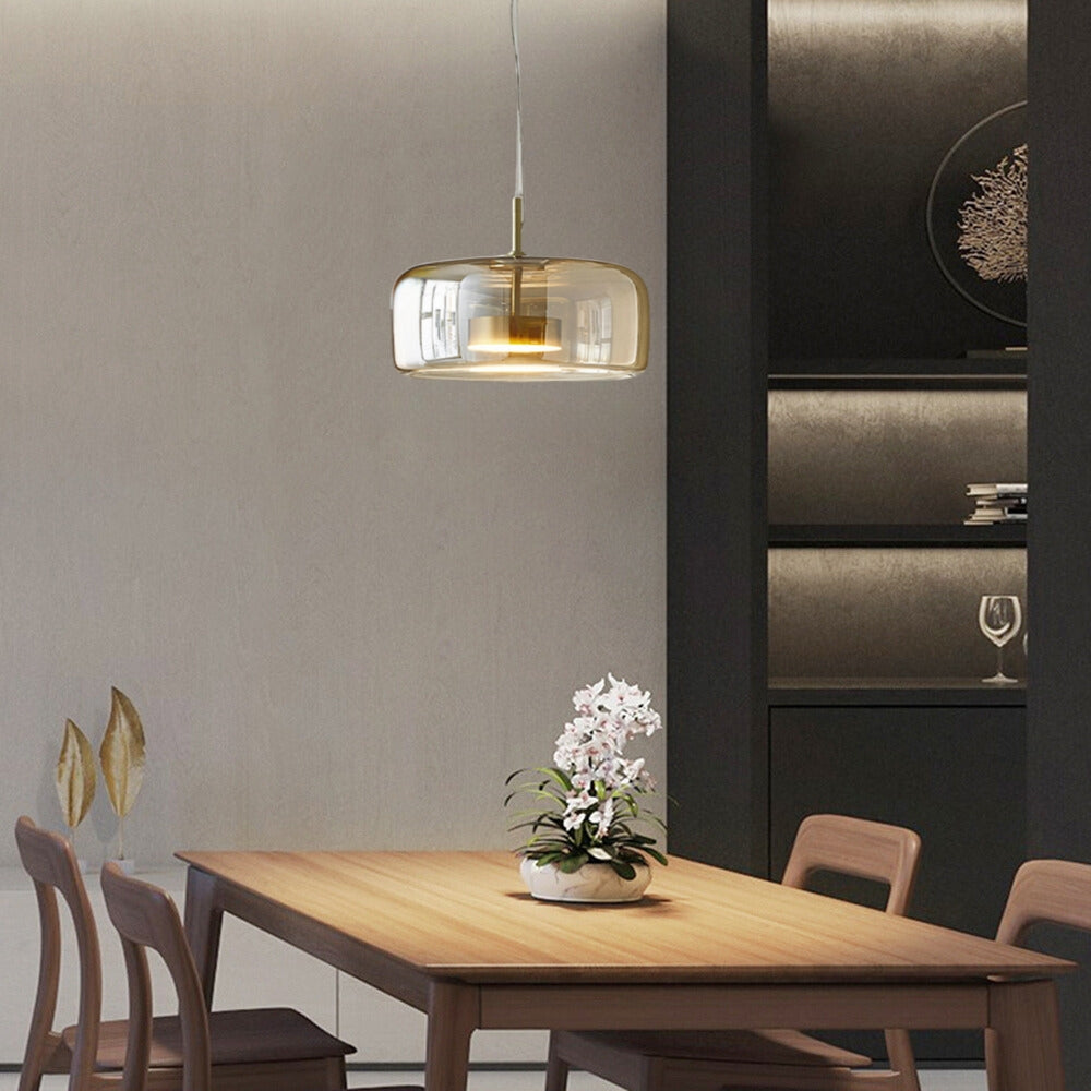 June Morden Glass Pendant Light Clear/Smoky/Amber