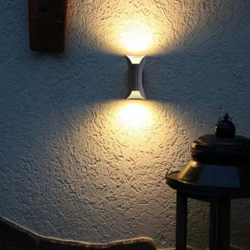 Ray Design Curved LED Outdoor Wall Light Gold/Black/White Garden/Hall Metal