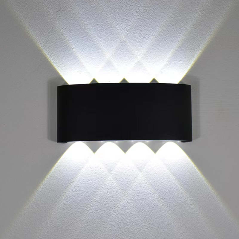 Ray Modern Outdoor Wall Light Rectangle LED White Metal Terrace