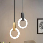 Modern LED Pendant Lamp Gold Ring