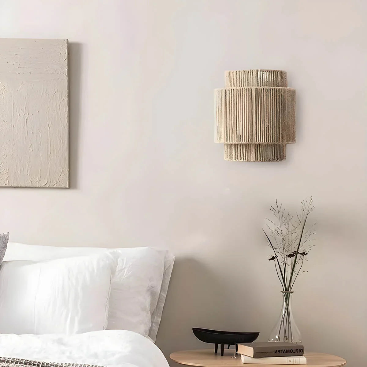 Hikari Boho Wall Sconce Made of Natural Rope