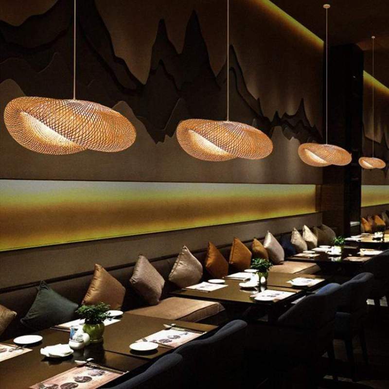 Rinwa Cloud Suspension. Bamboo. Wood. Living Room