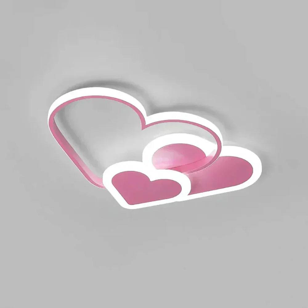 Modern LED Ceiling Lamp in the Shape of Hearts for Children's Room