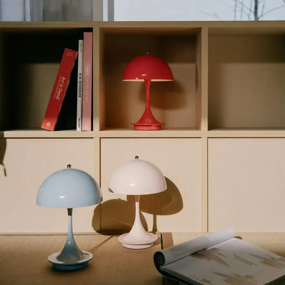 Modern LED Table Lamp – Minimalist Lamp with Dome-Shaped Shade