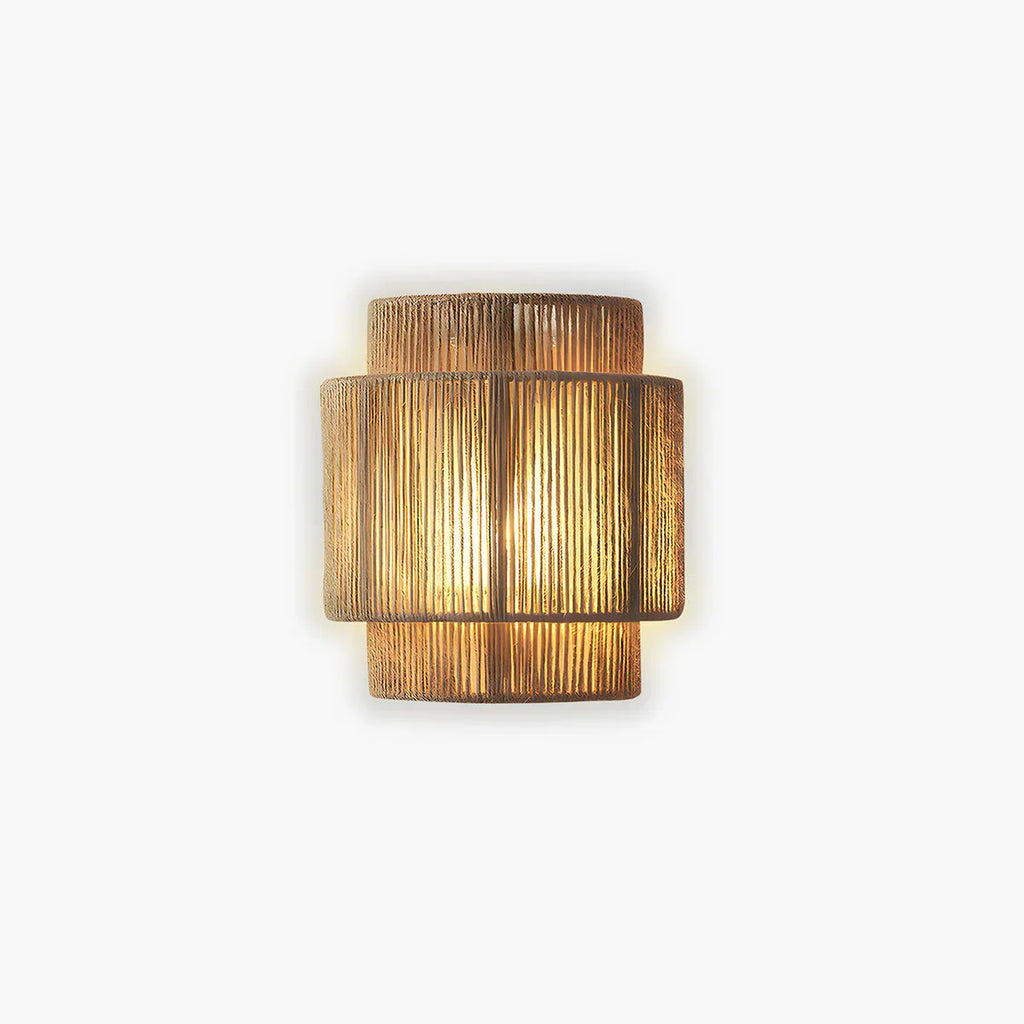 Hikari Boho Wall Sconce Made of Natural Rope