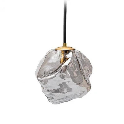 Modern Pendant Lamp with Irregular Glass Shade